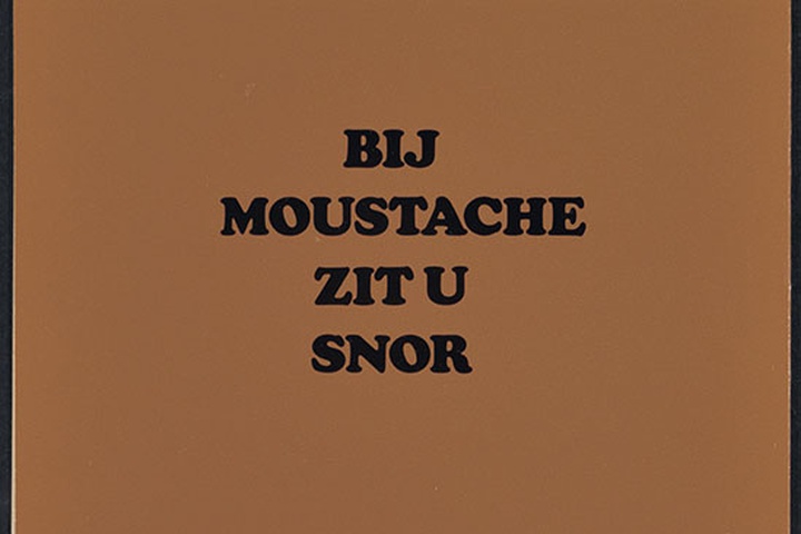 Eethuis Moustache, Salle à Manger, restaurant gelegen aan de Drieharingenstraat in Utrecht [aangetroffen in een doos met als titel: affiches; kok met muts en snor]