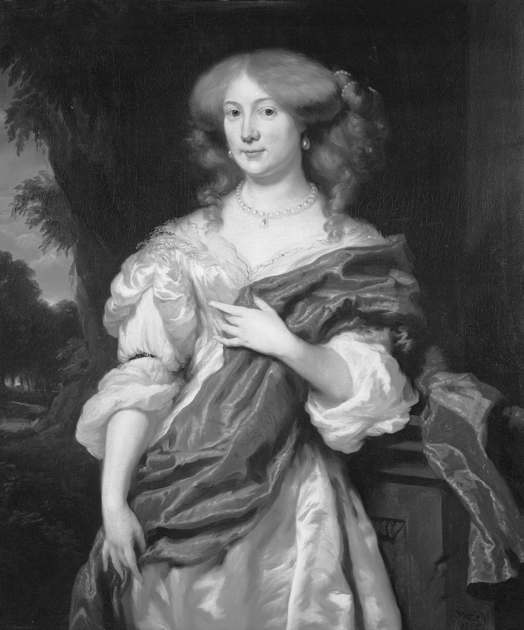 Portret van Engelberta van Brienen (1653-1716)., echtgenote van Paulus Voet van Winssen