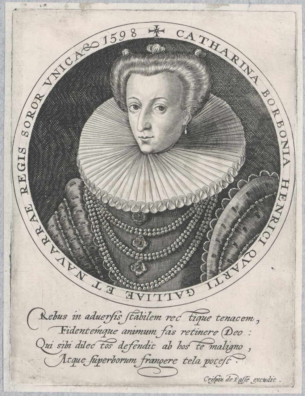 Portret van Catharina de Bourbon, hertogin van Bar (1558-1604)