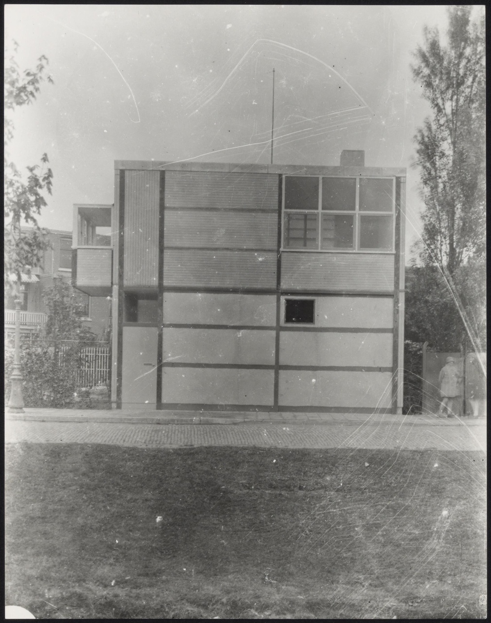 Afbeelding van garage met woning, ca.1928, recht van voren