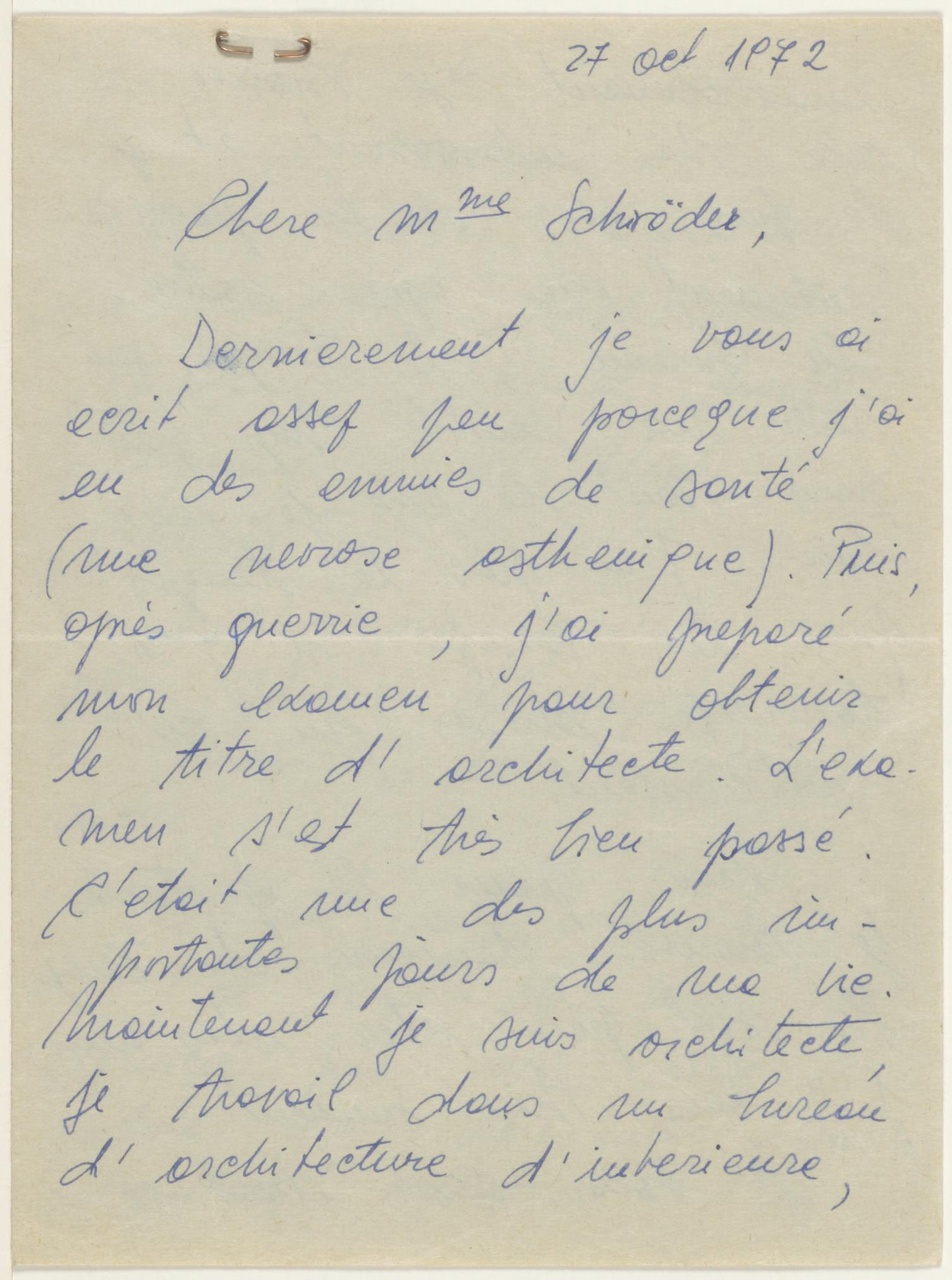 Brief van M. Antonescu aan T. Schröder