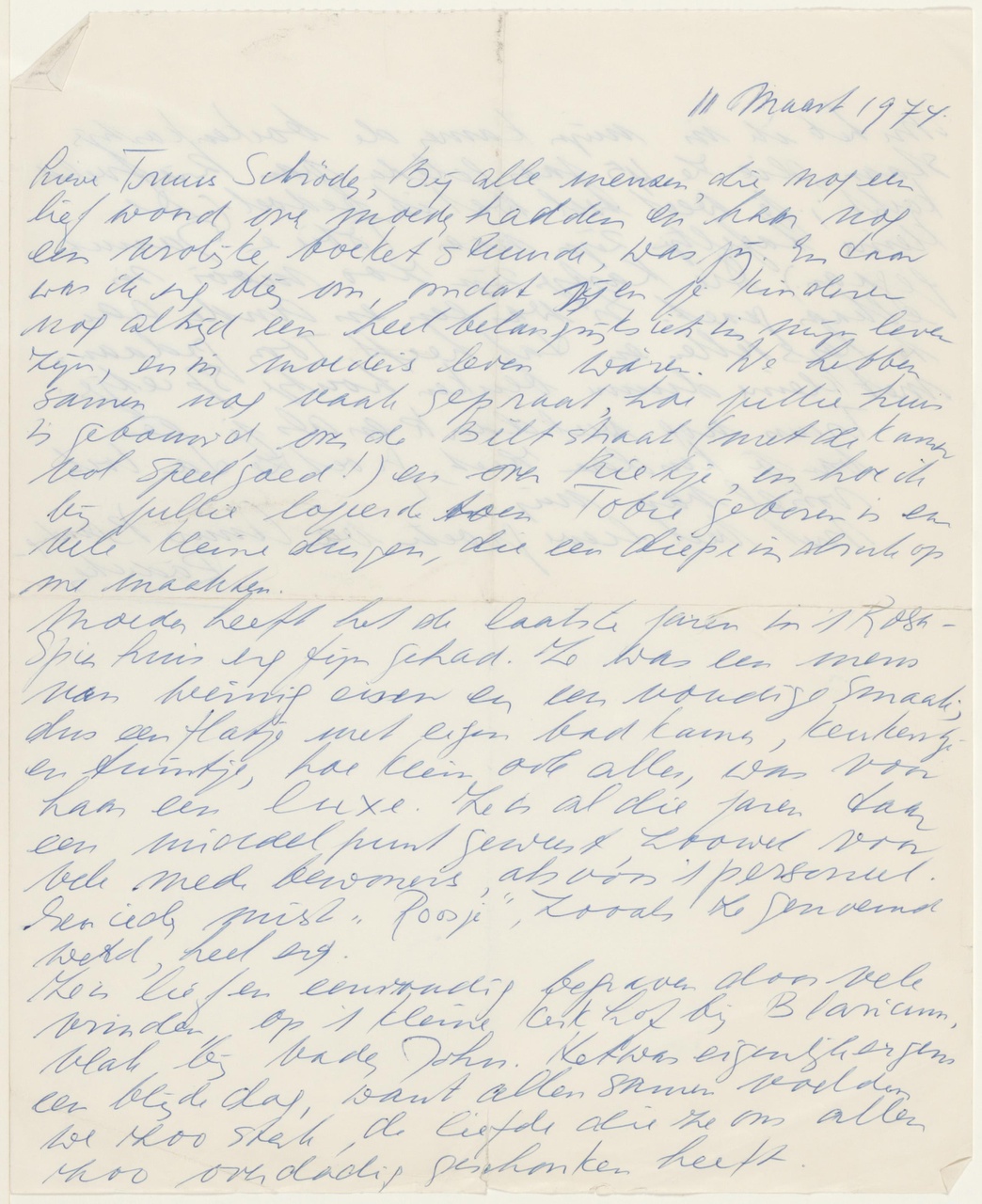 Brief van A. Banting-Rädecker aan T. Schröder