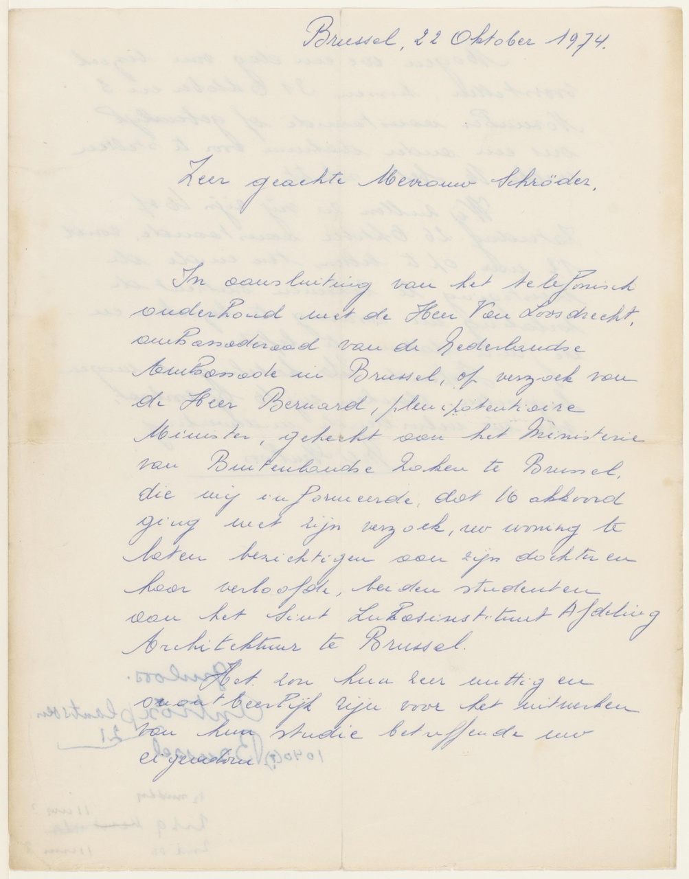 Brief van M. Gruloos aan T. Schröder