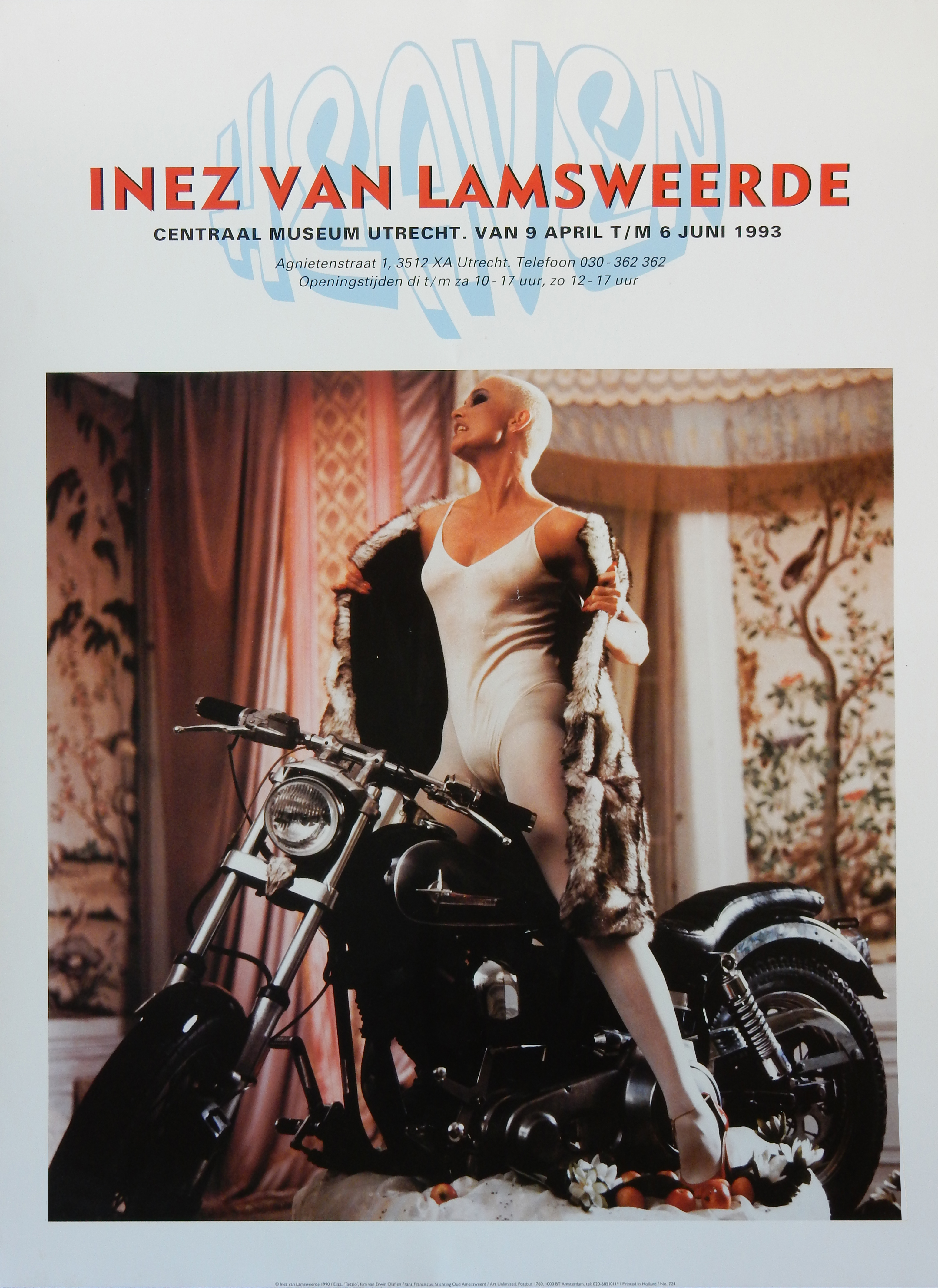 Tentoonstellingsaffiche 'Heaven'  van Inez van Lamsweerde uit 1993  met foto uit de film 'Tadzio' 