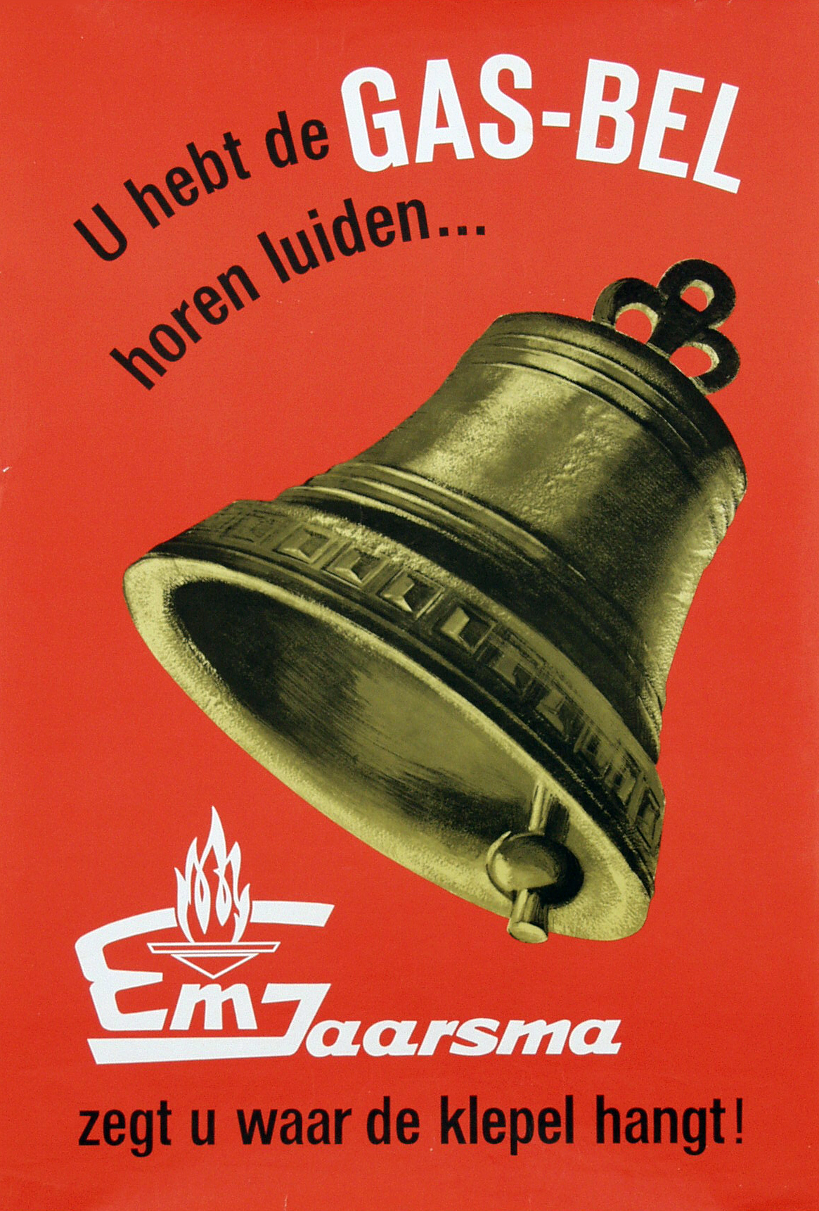 Affiche voor gashaarden uit 1964. Bron: van Sabben Poster Auctions.