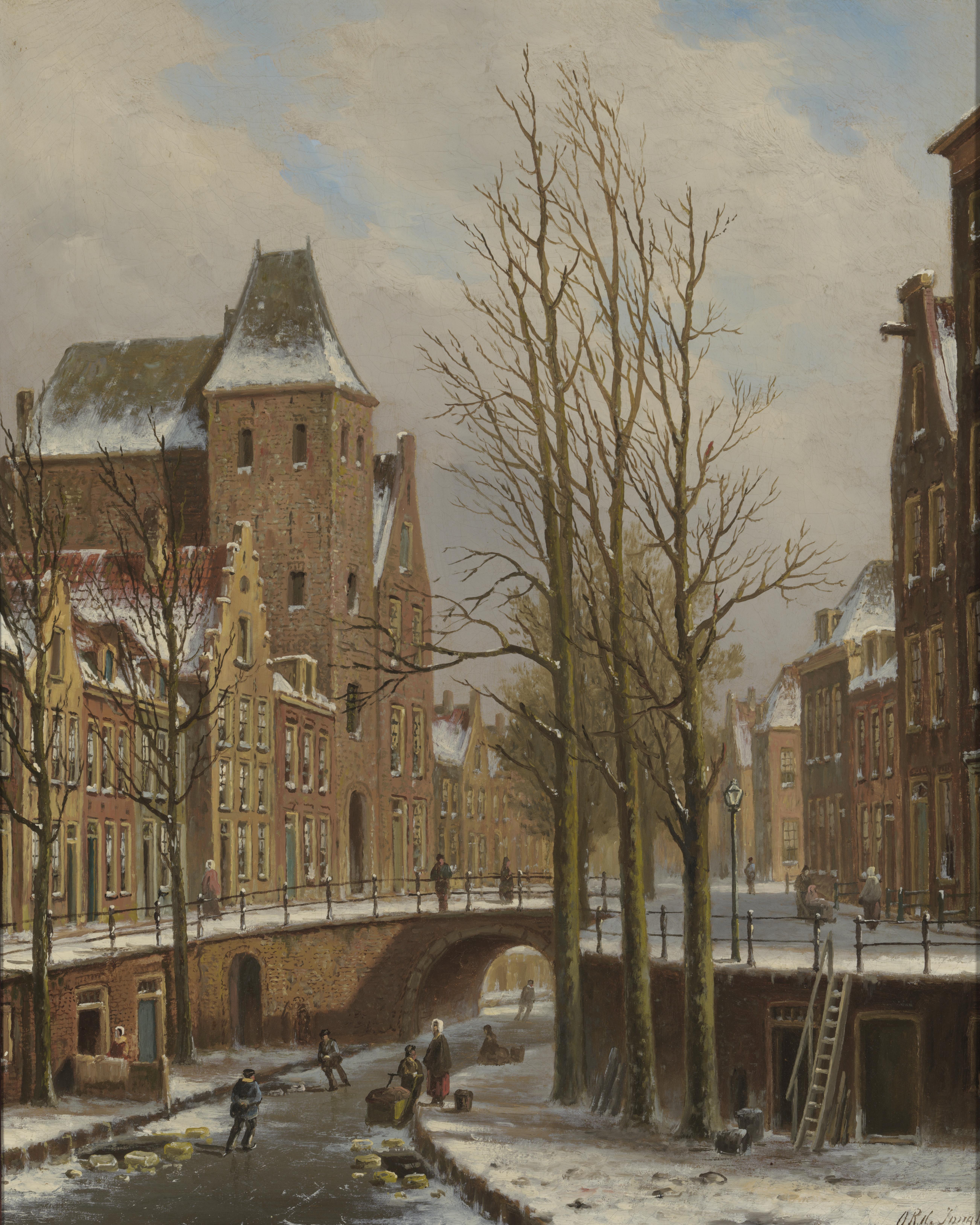 Schilderij van stadskasteel Oudaen geschilderd door Oene Romkes de Jongh